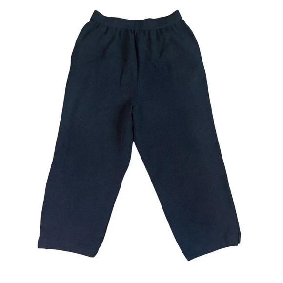 St. John Sport Cropped Black Pants Capri Stretch Santana Knit Size Small Women's - Picture 5 of 8